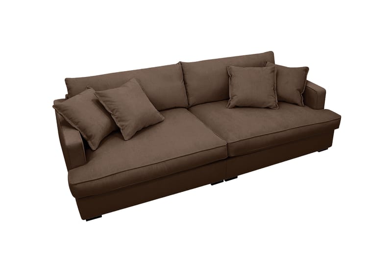 Rossita Lyx 3-seters ekstra dyp sofa i manchester - Mørkebrun - Møbler - Sofaer - Sofa 3 seter
