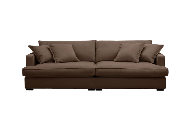 Rossita Lyx 3-seters ekstra dyp sofa i manchester - Mørkebrun - Møbler - Sofaer - Sofa 3 seter