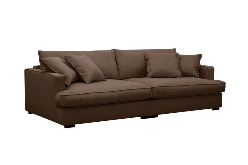 Rossita Lyx 3-seters ekstra dyp sofa i manchester - Mørkebrun - Møbler - Sofaer - Sofa 3 seter