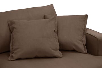 Rossita Lyx 3-seters ekstra dyp sofa i manchester - Mørkebrun - Møbler - Sofaer - Sofa 3 seter