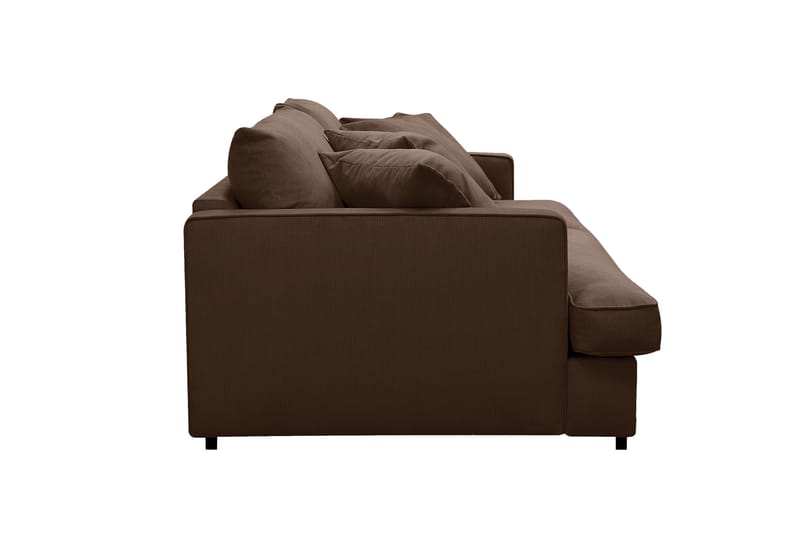 Rossita Lyx 3-seters ekstra dyp sofa i manchester - Mørkebrun - Møbler - Sofaer - Sofa 3 seter