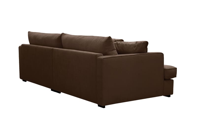 Rossita Lyx 3-seters ekstra dyp sofa i manchester - Mørkebrun - Møbler - Sofaer - Sofa 3 seter