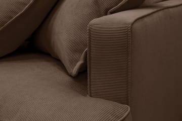Rossita Lyx 3-seters ekstra dyp sofa i manchester - Mørkebrun - Møbler - Sofaer - Sofa 3 seter