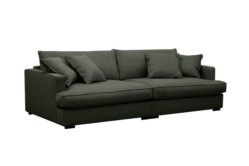 Rossita Lyx 3-seters ekstra dyp sofa i manchester - Mørkegrønn - Møbler - Sofaer - Sofa 3 seter