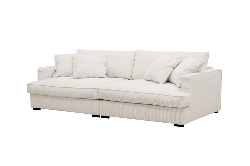 Rossita Lyx 3-seters ekstra dyp sofa i manchester - Naturhvit - Møbler - Sofaer - Sofa 3 seter