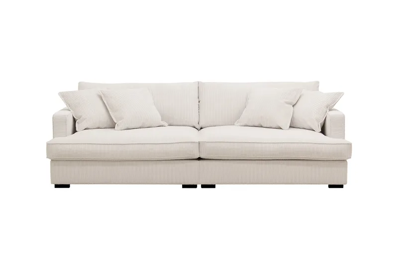 Rossita Lyx 3-seters ekstra dyp sofa i manchester - Naturhvit - Møbler - Sofaer - Sofa 3 seter