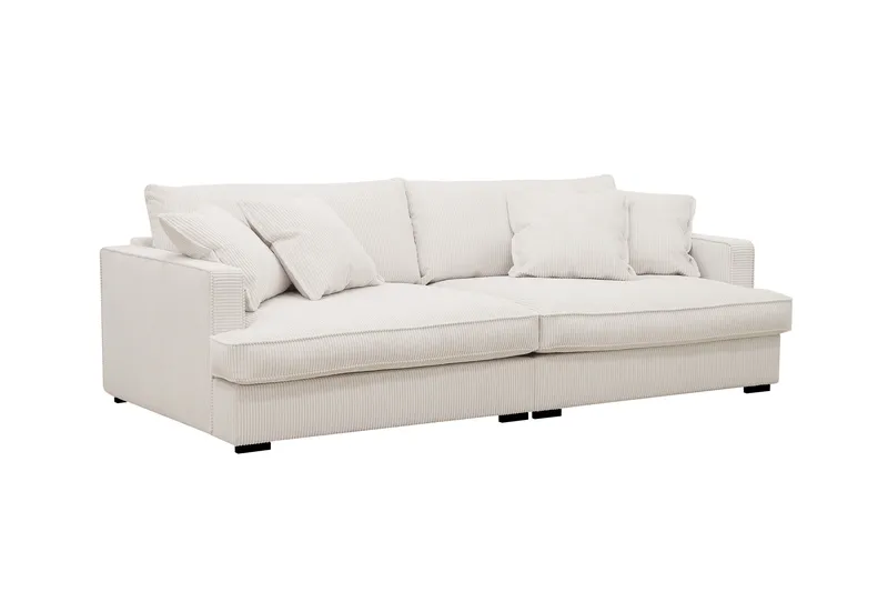 Rossita Lyx 3-seters ekstra dyp sofa i manchester - Offwhite - Møbler - Sofaer - Sofa 3 seter