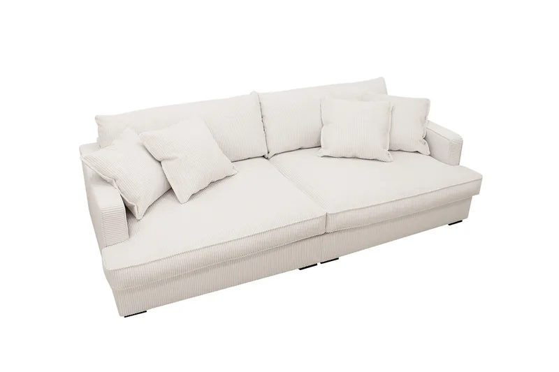 Rossita Lyx 3-seters ekstra dyp sofa i manchester - Offwhite - Møbler - Sofaer - Sofa 3 seter