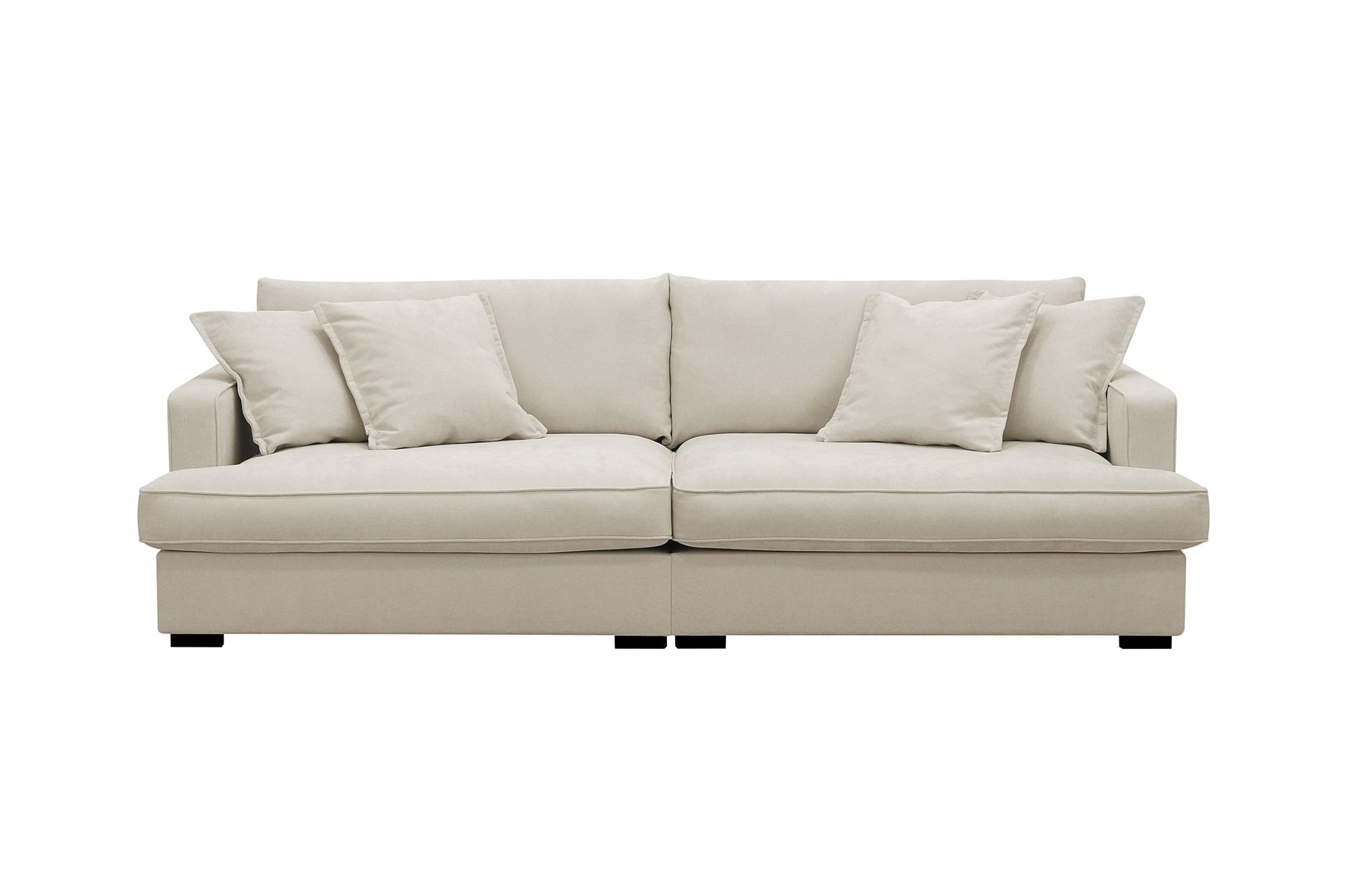 Rossita Lyx 3-seters ekstra dyp sofa i stoff - Beige