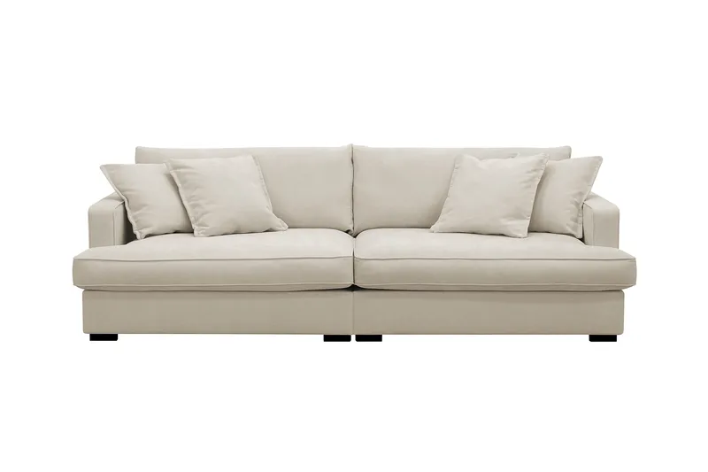 Rossita Lyx 3-seters ekstra dyp sofa i stoff - Beige - Møbler - Sofaer - Sofa 3 seter