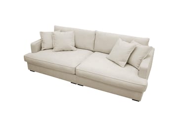 Rossita Lyx 3-seters ekstra dyp sofa i stoff - Beige - Møbler - Sofaer - Sofa 3 seter