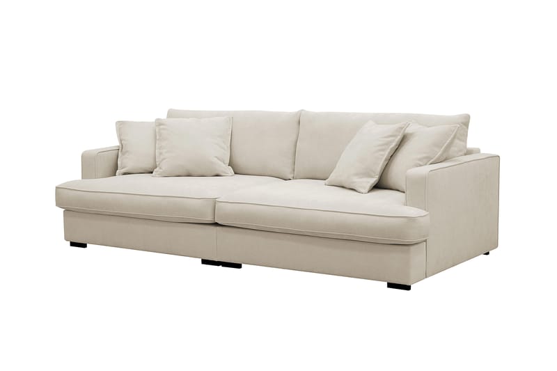 Rossita Lyx 3-seters ekstra dyp sofa i stoff - Beige - Møbler - Sofaer - Sofa 3 seter