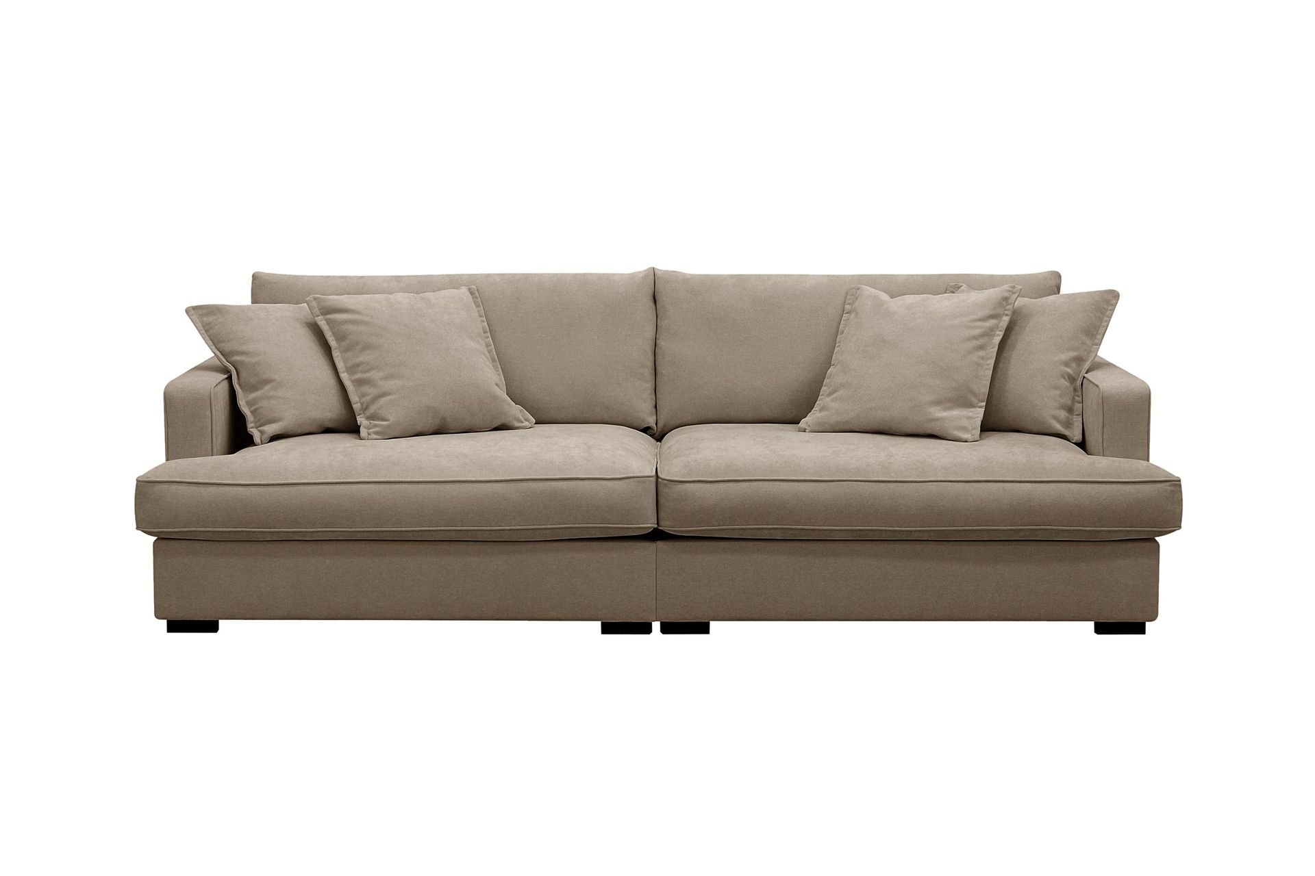Rossita Lyx 3-seters ekstra dyp sofa i stoff - Brun