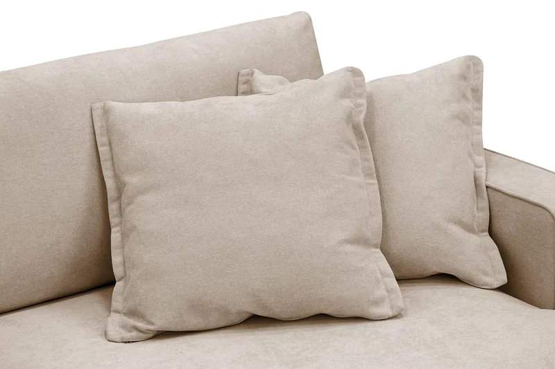 Rossita Lyx 3-seters ekstra dyp sofa i stoff - Lysebrun - Møbler - Sofaer - Sofa 3 seter