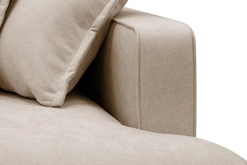 Rossita Lyx 3-seters ekstra dyp sofa i stoff - Lysebrun - Møbler - Sofaer - Sofa 3 seter