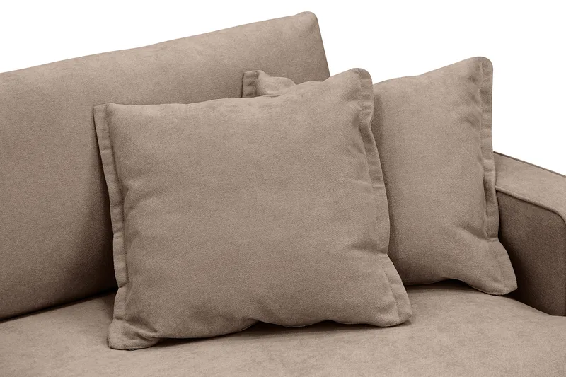 Rossita Lyx 3-seters ekstra dyp sofa i stoff - Mørkebrun - Møbler - Sofaer - Sofa 3 seter