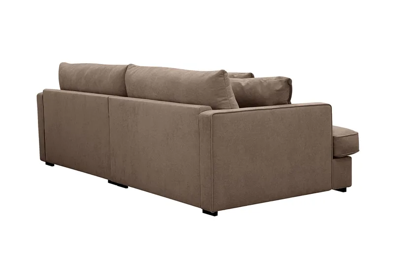 Rossita Lyx 3-seters ekstra dyp sofa i stoff - Mørkebrun - Møbler - Sofaer - Sofa 3 seter