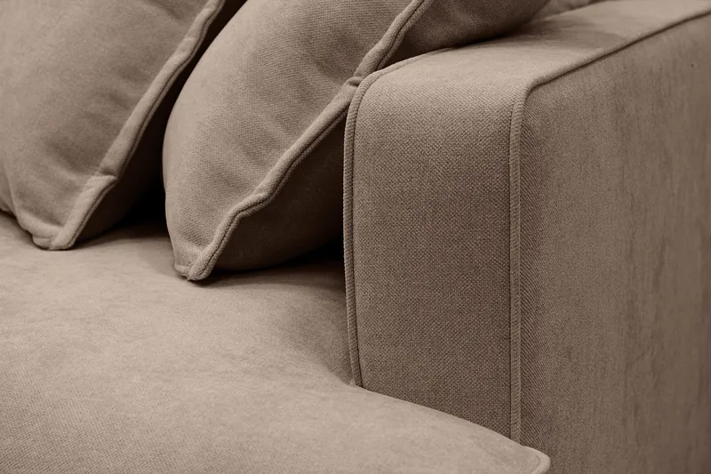 Rossita Lyx 3-seters ekstra dyp sofa i stoff - Mørkebrun - Møbler - Sofaer - Sofa 3 seter