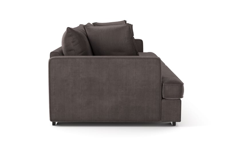 Rossita Lyx 4-seter Ekstra dyp Manchestersofa - Mørkegrå Kordfløyel - Møbler - Sofaer - Fløyel sofaer