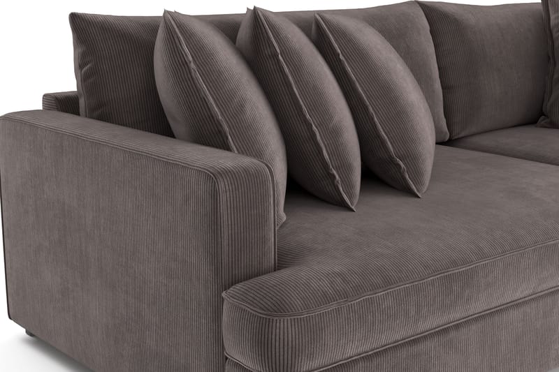 Rossita Lyx 4-seter Ekstra dyp Manchestersofa - Mørkegrå Kordfløyel - Møbler - Sofaer - Fløyel sofaer