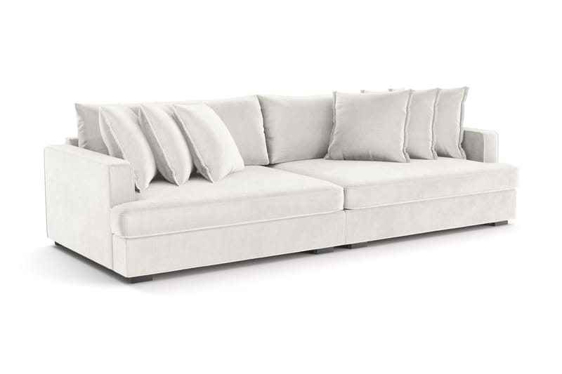 Rossita Lyx 4-seter Ekstra dyp Manchestersofa - Offwhite Manchester - Møbler - Sofaer - Fløyel sofaer