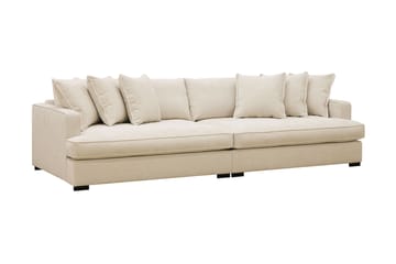 Rossita Lyx 4-seters Ekstra Dyp Sofa i Chenille - Beige - Møbler - Sofaer - 4 seter sofa
