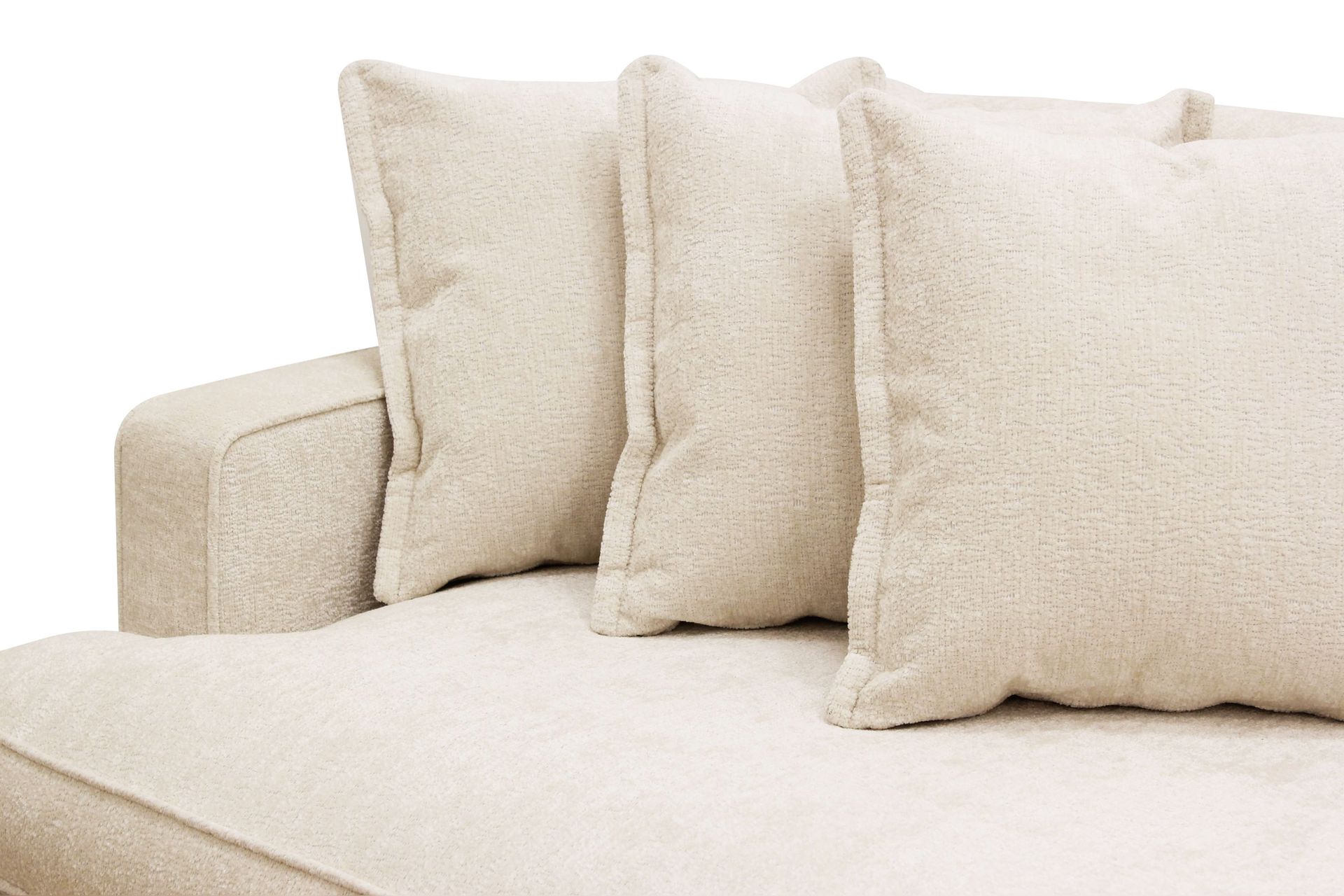 Rossita Lyx 4-seters Ekstra Dyp Sofa i Chenille - Beige - Møbler - Sofaer - 4 seter sofa