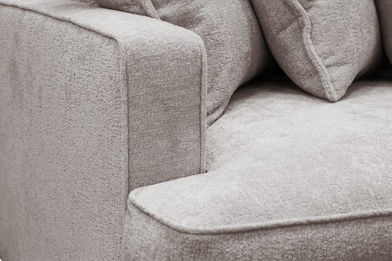 Rossita Lyx 4-seters Ekstra Dyp Sofa i Chenille - Grå / Brun - Møbler - Sofaer - 4 seter sofa