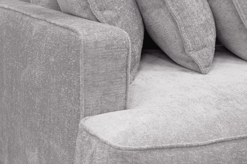 Rossita Lyx 4-seters Ekstra Dyp Sofa i Chenille - Grå - Møbler - Sofaer - 4 seter sofa