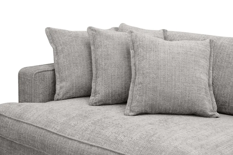 Rossita Lyx 4-seters Ekstra Dyp Sofa i Chenille - Lys grå - Møbler - Sofaer - 4 seter sofa