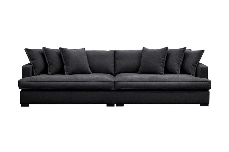 Rossita Lyx 4-seters Ekstra Dyp Sofa i Chenille, Svart