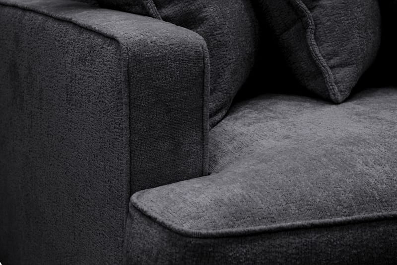 Rossita Lyx 4-seters Ekstra Dyp Sofa i Chenille - Svart - Møbler - Sofaer - 4 seter sofa