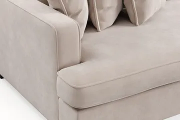 Rossita Lyx 4-seters Ekstra Dyp Sofa i Fløyel - Beige - Møbler - Sofaer - Fløyel sofaer