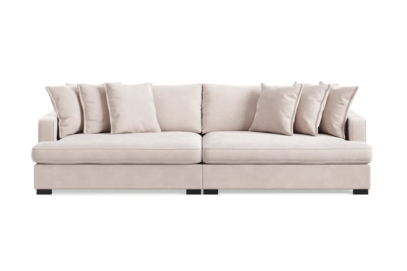 Rossita Lyx 4-seters Ekstra Dyp Sofa i Fløyel - Beige - Møbler - Sofaer - Fløyel sofaer