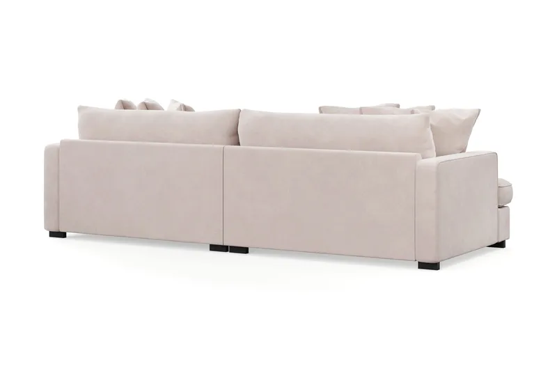 Rossita Lyx 4-seters Ekstra Dyp Sofa i Fløyel - Beige - Møbler - Sofaer - Fløyel sofaer
