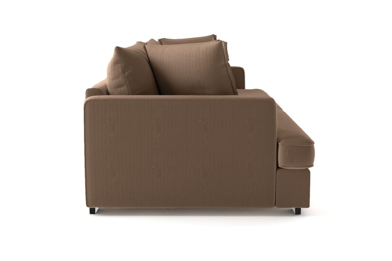 Rossita Lyx 4-seters Ekstra Dyp Sofa i Kordfløyel - Brun - Møbler - Sofaer - 4 seter sofa