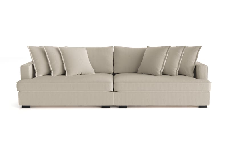 Rossita Lyx 4-seters Ekstra Dyp Sofa i Kordfløyel - Greige - Møbler - Sofaer - 4 seter sofa