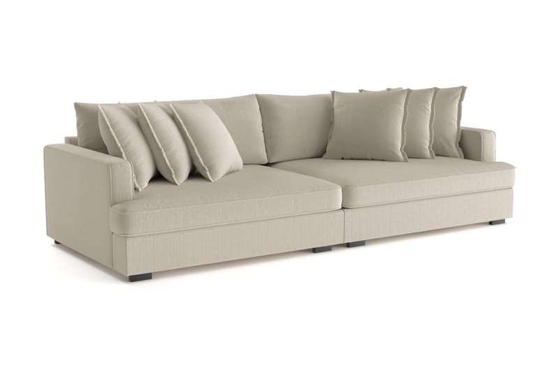 Rossita Lyx 4-seters Ekstra Dyp Sofa i Kordfløyel - Greige - Møbler - Sofaer - 4 seter sofa
