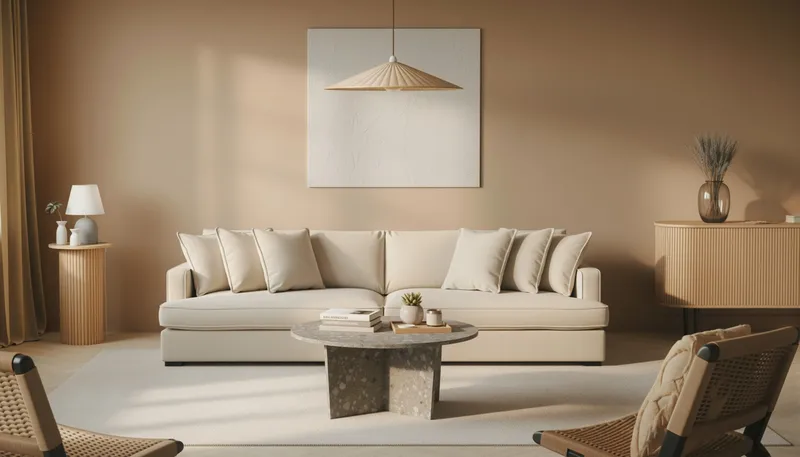 Rossita Lyx 4-seters Ekstra Dyp Sofa i Stoff - Beige - Møbler - Sofaer - 4 seter sofa