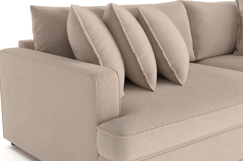 Rossita Lyx 4-seters Ekstra Dyp Sofa i Stoff - Beige - Møbler - Sofaer - 4 seter sofa