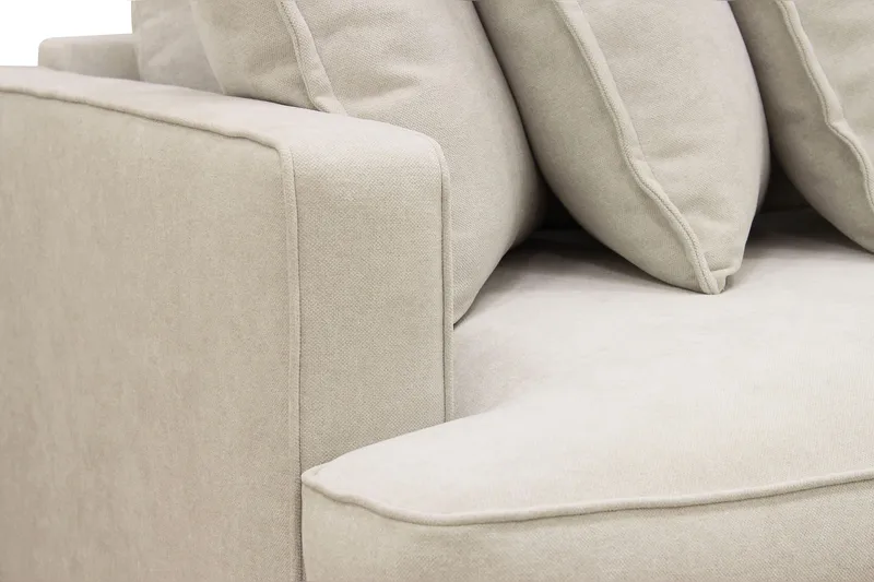 Rossita Lyx 4-seters Ekstra Dyp Sofa i Stoff - Beige - Møbler - Sofaer - 4 seter sofa