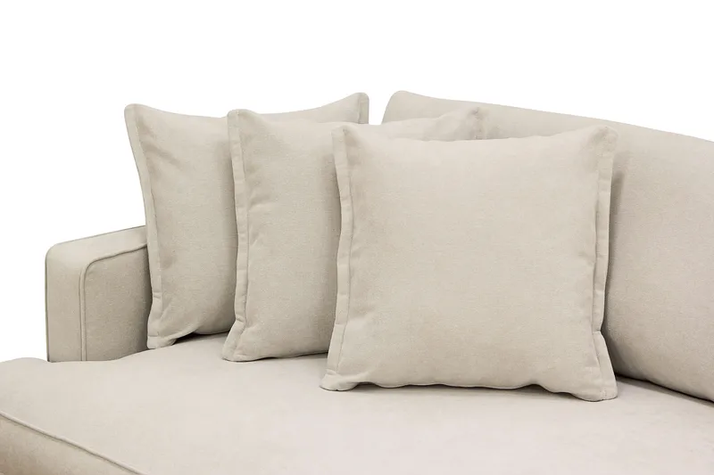 Rossita Lyx 4-seters Ekstra Dyp Sofa i Stoff - Beige - Møbler - Sofaer - 4 seter sofa