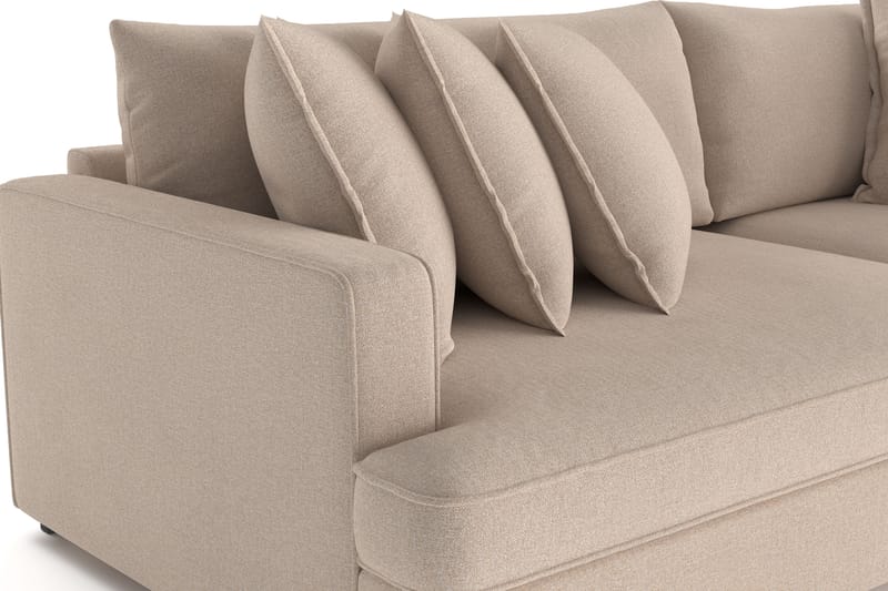 Rossita Lyx 4-seters Ekstra Dyp Sofa i Stoff - Beige - Møbler - Sofaer - 4 seter sofa
