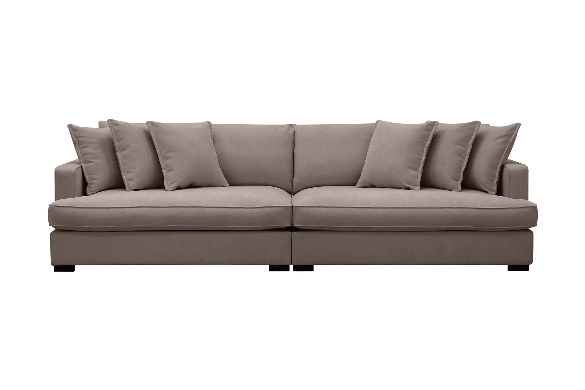 Rossita Lyx 4-seters Ekstra Dyp Sofa i Stoff - Brun