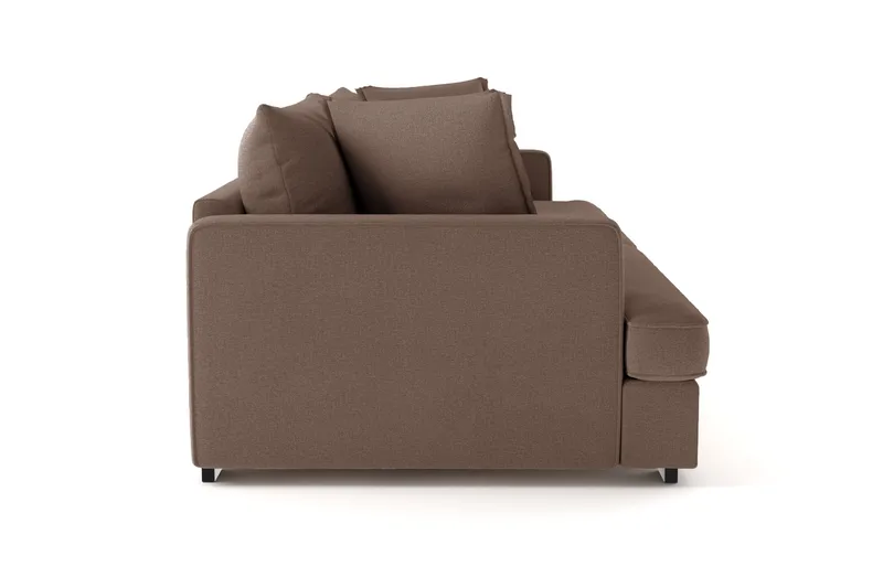 Rossita Lyx 4-seters Ekstra Dyp Sofa i Stoff - Brun - Møbler - Sofaer - 4 seter sofa