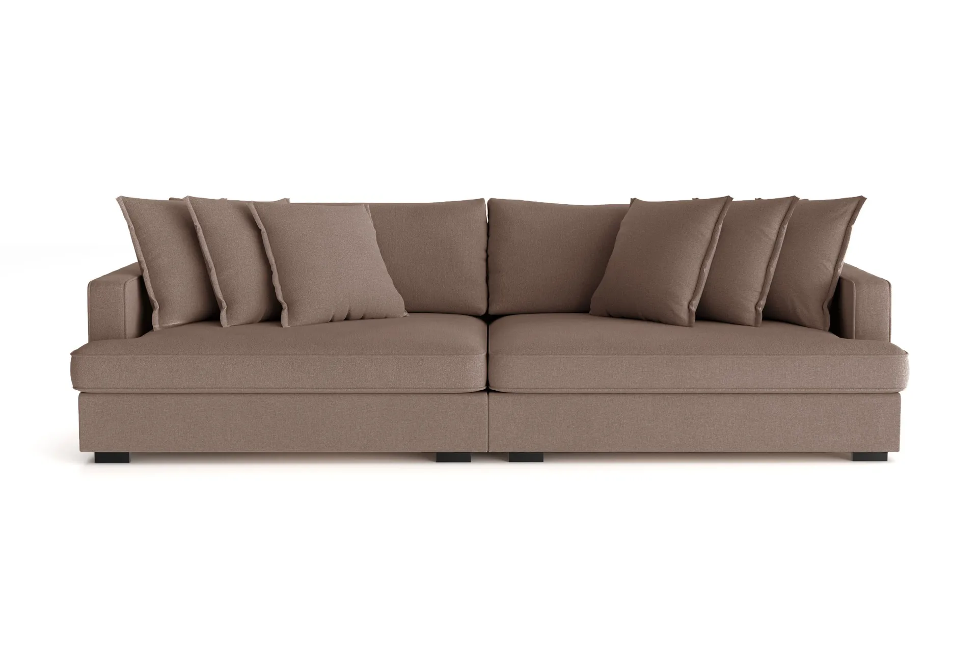 Rossita Lyx 4-seters Ekstra Dyp Sofa i Stoff - Brun