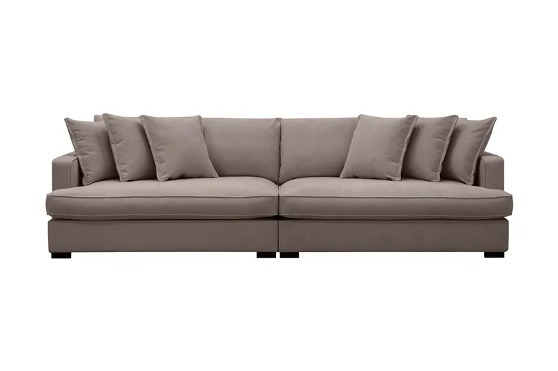 Rossita Lyx 4-seters ekstra dyp stoffsofa, Brun