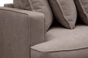 Rossita Lyx 4-seters ekstra dyp stoffsofa - Brun - Møbler - Sofaer - 4 seter sofa