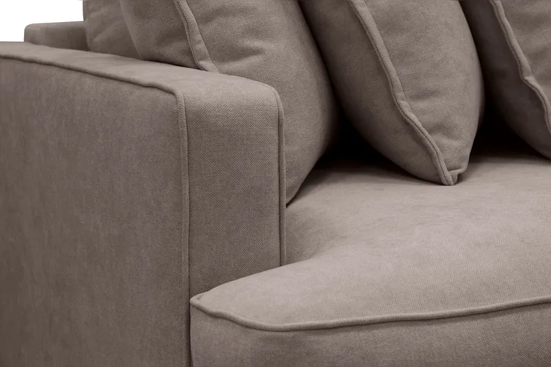 Rossita Lyx 4-seters ekstra dyp stoffsofa - Brun - Møbler - Sofaer - 4 seter sofa