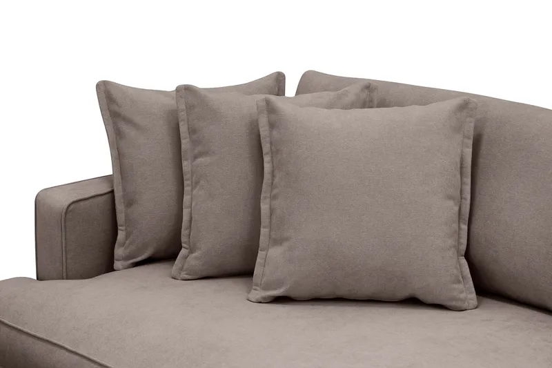 Rossita Lyx 4-seters ekstra dyp stoffsofa - Brun - Møbler - Sofaer - 4 seter sofa